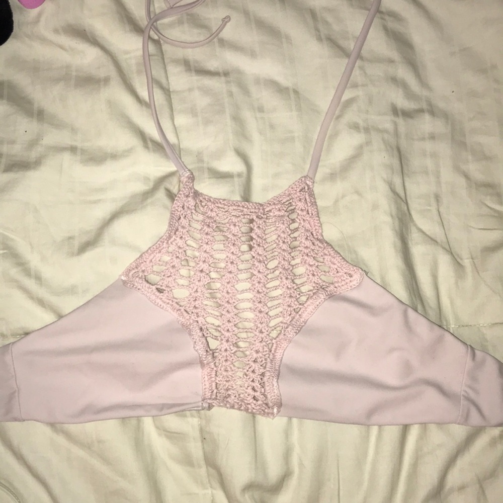Crochet bathing suit top